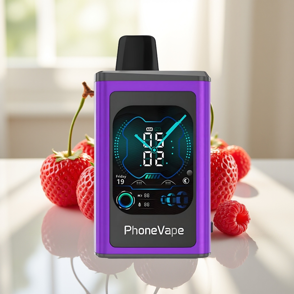 JNR PhoneVape Cereza Fresa Frambuesa 30000 puffs App Control Turbo Mode