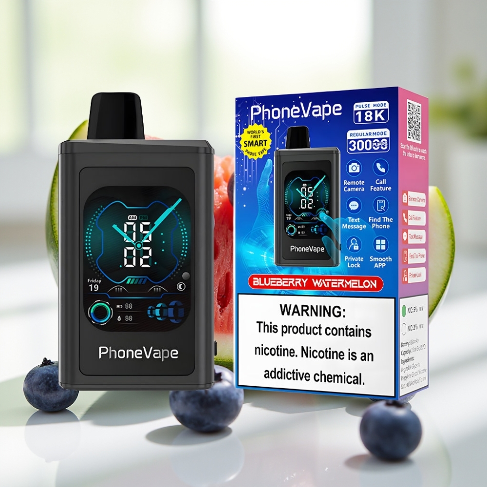 JNR PhoneVape Disposable Vape 30000 puffs Arándano Sandía App Controlled Turbo Mode