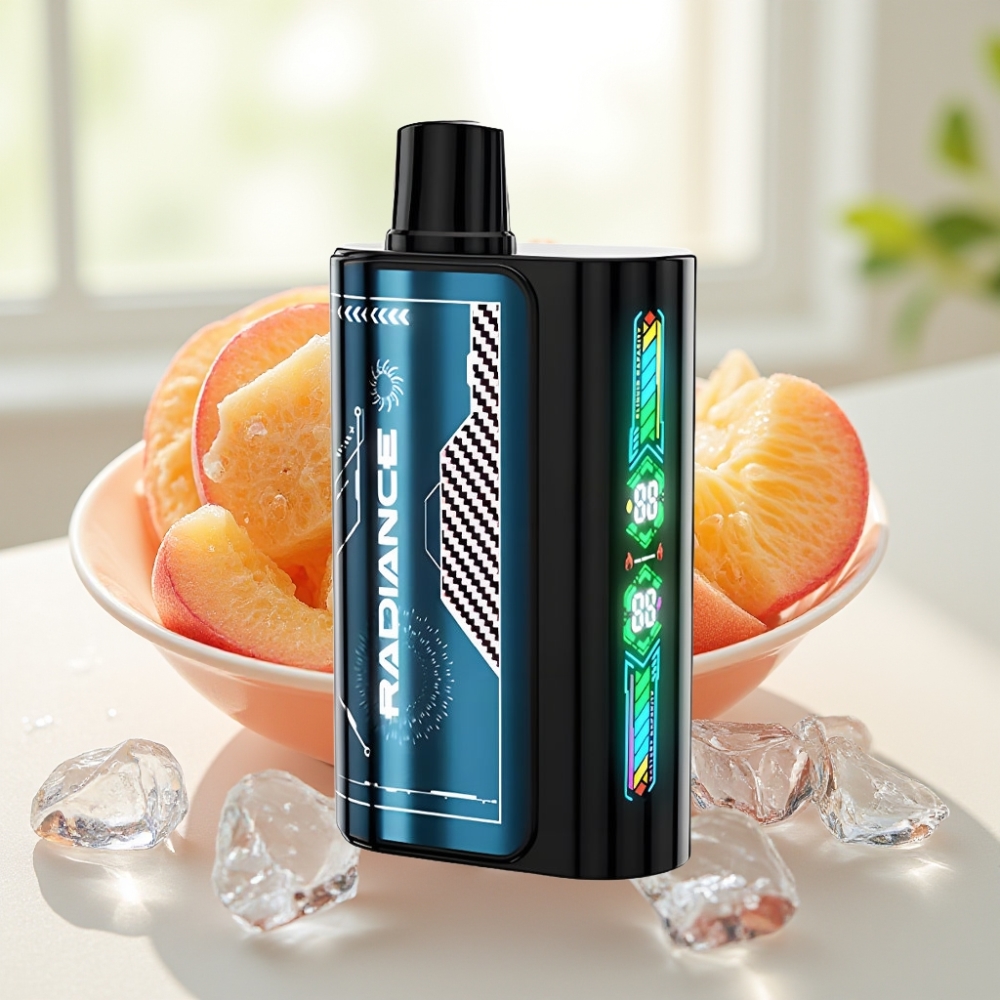 JNR Radiance 31000 Puffs Disposable Vape DUAL MESH COIL MELOCOTÓN VERANO HIELO