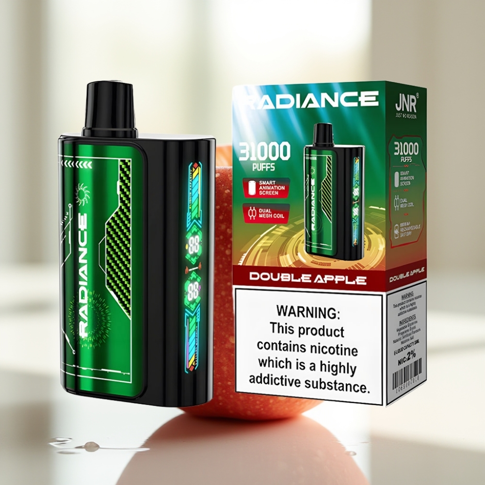 JNR Radiance 31000 Puffs Doble Manzana Pantalla Animada 28ml