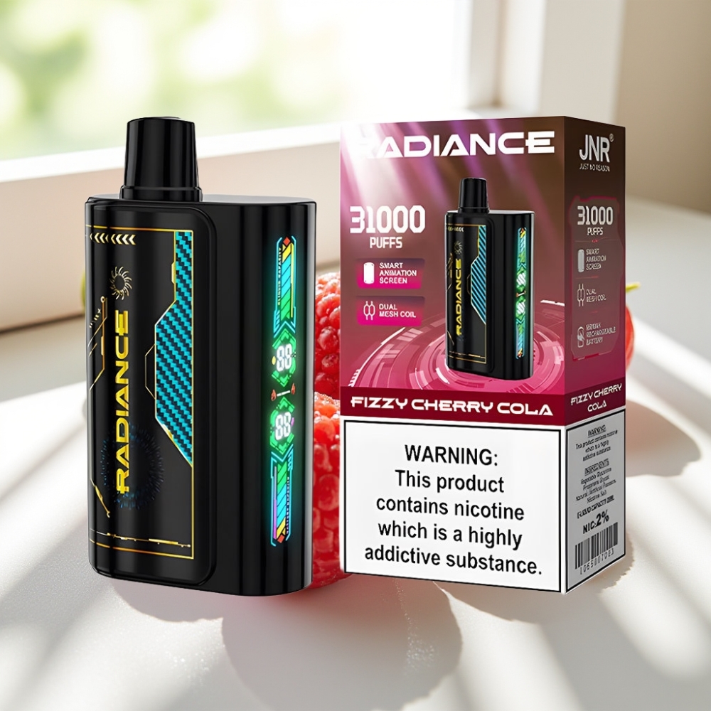JNR Radiance 31000 Puffs Dual Mesh Coil Disposable Vape CEREZA COLA EFERVEZENTE