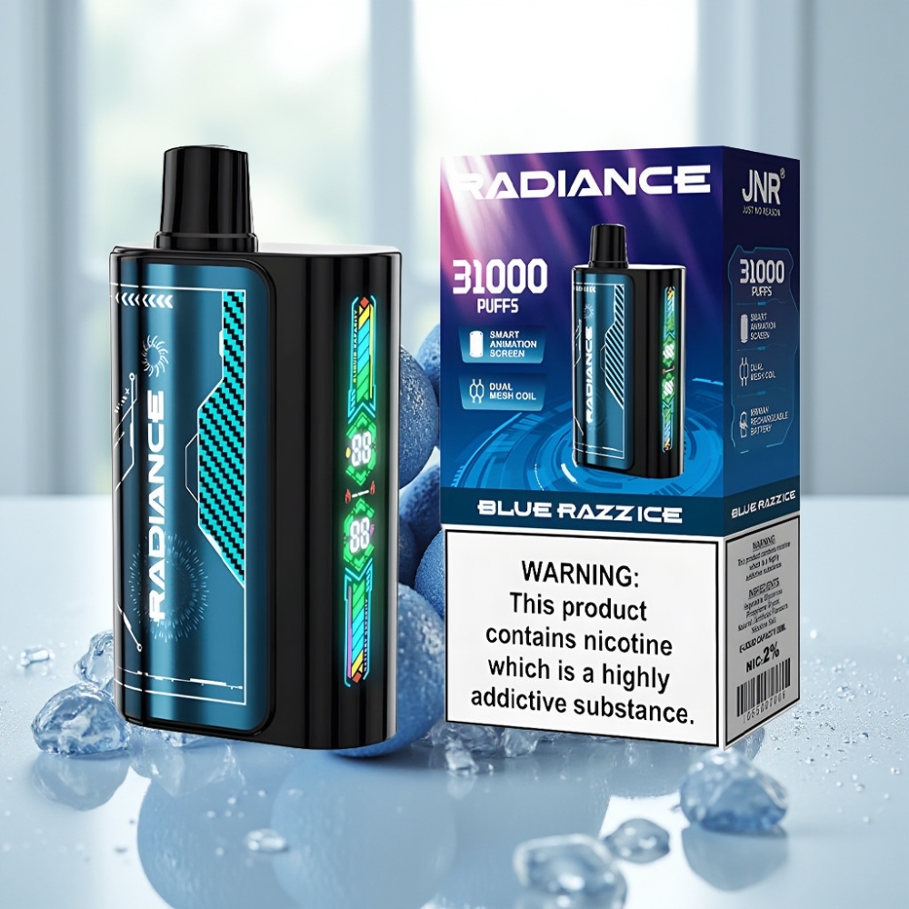 JNR Radiance Disposable Vape 31000 Puffs Dual Mesh BLUE RAZZ ICE