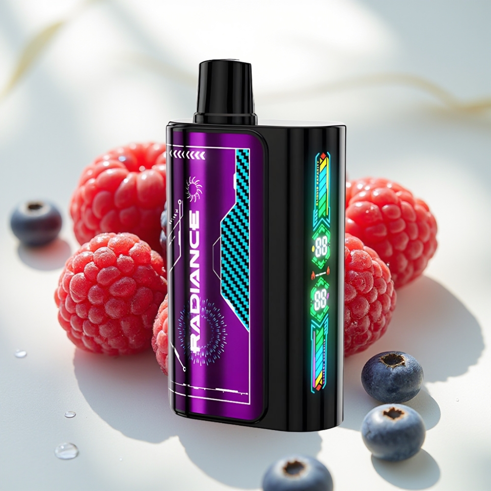 JNR Radiance Disposable Vape 31000 Puffs Dual Mesh Coil ARÁNDANO AGRIO FRAMBUESA