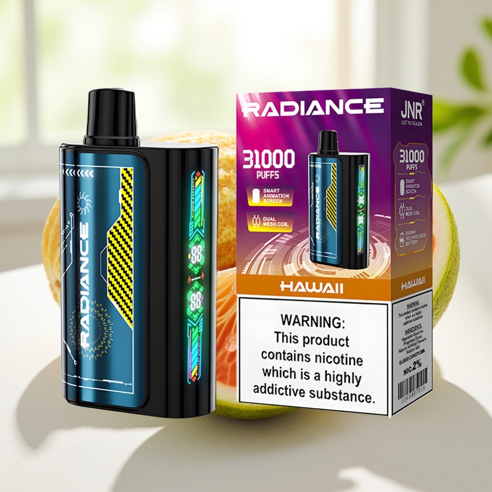 JNR Radiance Disposable Vape HAWÁI 31000 Puffs 28ml E-líquido