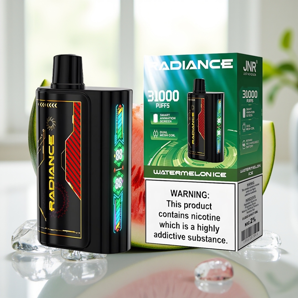 JNR Radiance Disposable Vape SANDÍA HELADA 31000 Puffs Dual Mesh Coil