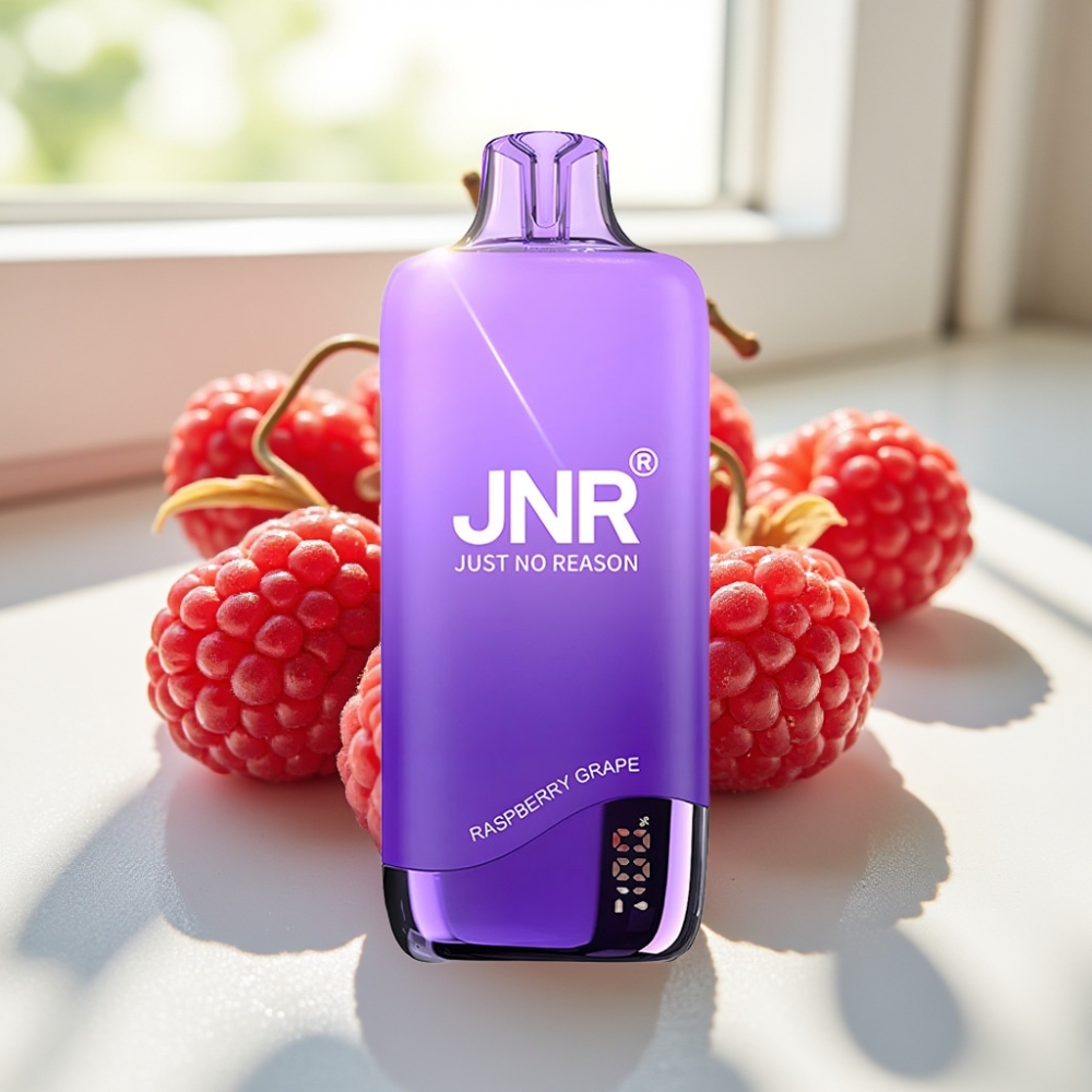 JNR Rainbow 10500 Puffs Disposable Vape Frambuesa Uva 18ml USB-C