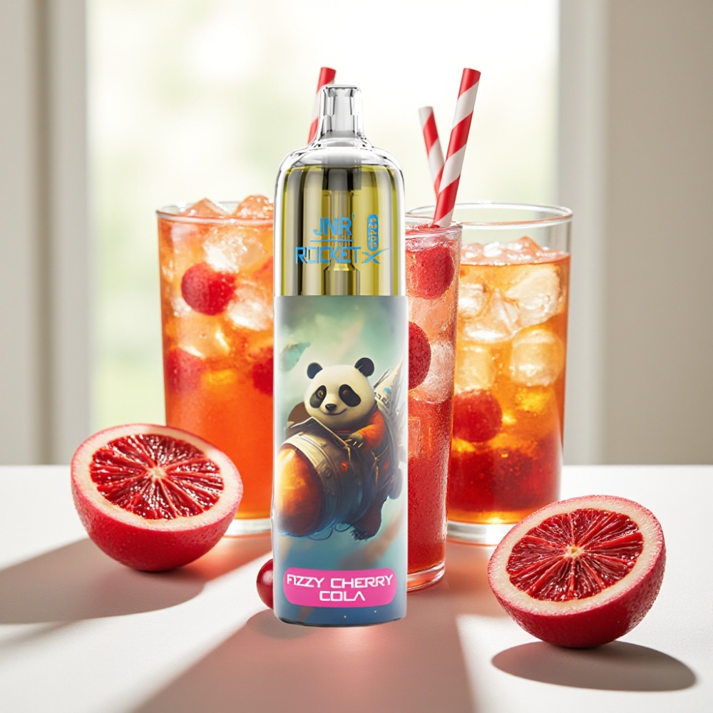 JNR Rocket-X 12400 Puffs Aire Ajustable y Luces RGB Sabor Cereza Cola Fizzy