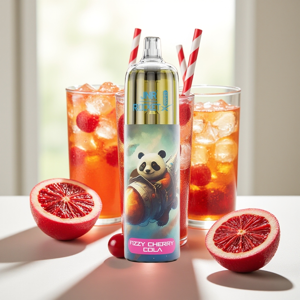 JNR Rocket-X 12400 Puffs Aire Ajustable y Luces RGB Sabor Cereza Cola Fizzy