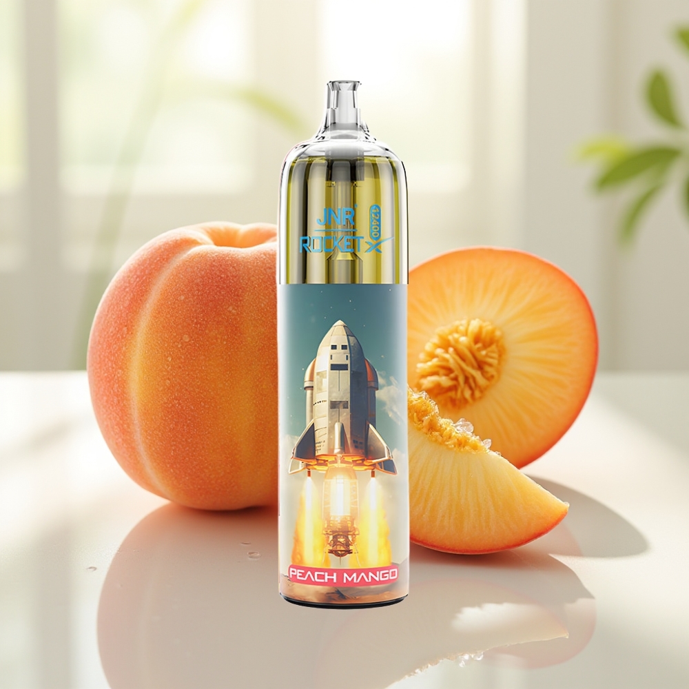 JNR Rocket-X 12400 Puffs Ajustable de Aire RGB Disposable Vape Melocotón Mango