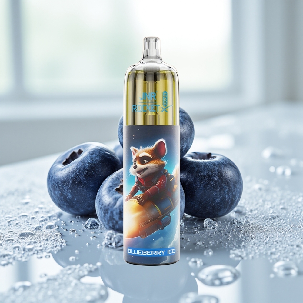 JNR Rocket-X 12400 Puffs con Luz RGB y Aire Ajustable Blueberry Ice