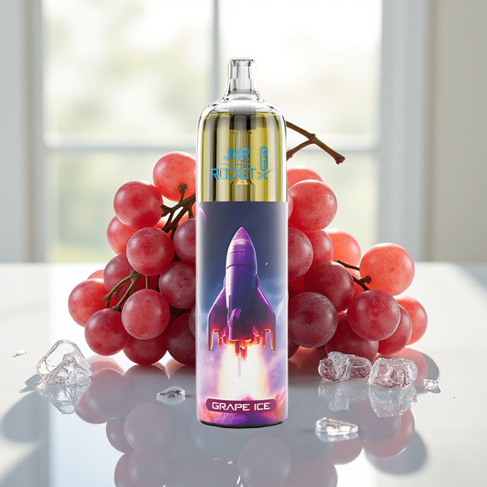 JNR Rocket-X Grape Ice 12400 Puffs RGB Tipo-C Carga Rápida