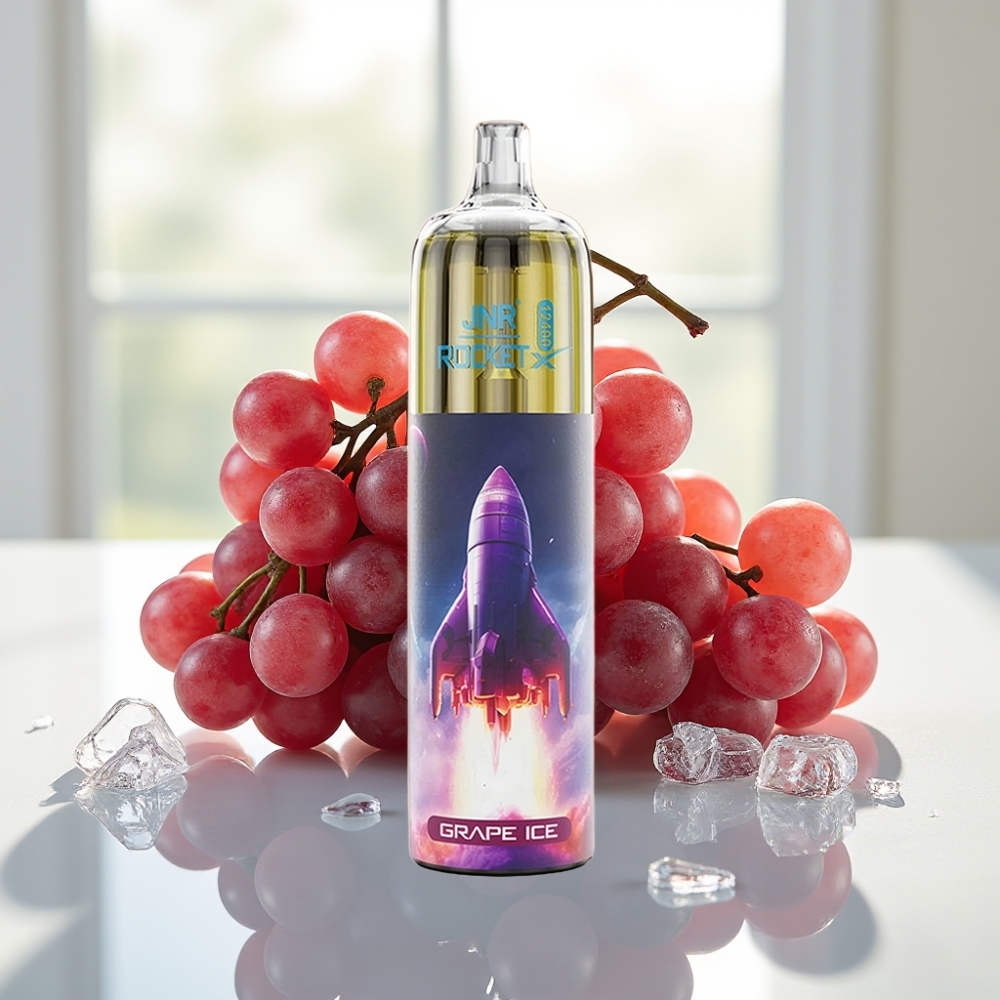 JNR Rocket-X Grape Ice 12400 Puffs RGB Tipo-C Carga Rápida