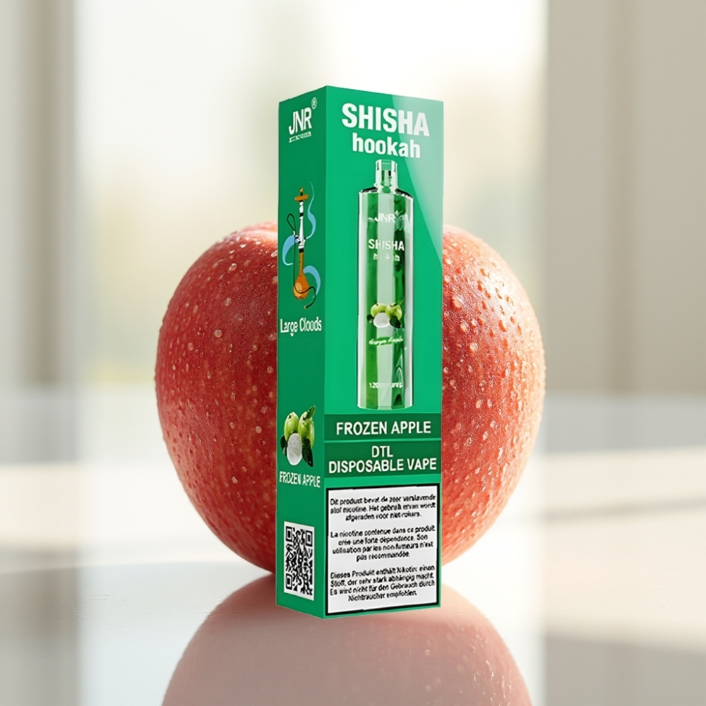 JNR Shisha Hookah 12000 Puffs Disposable Vape Manzana Helada 24ml 750mAh