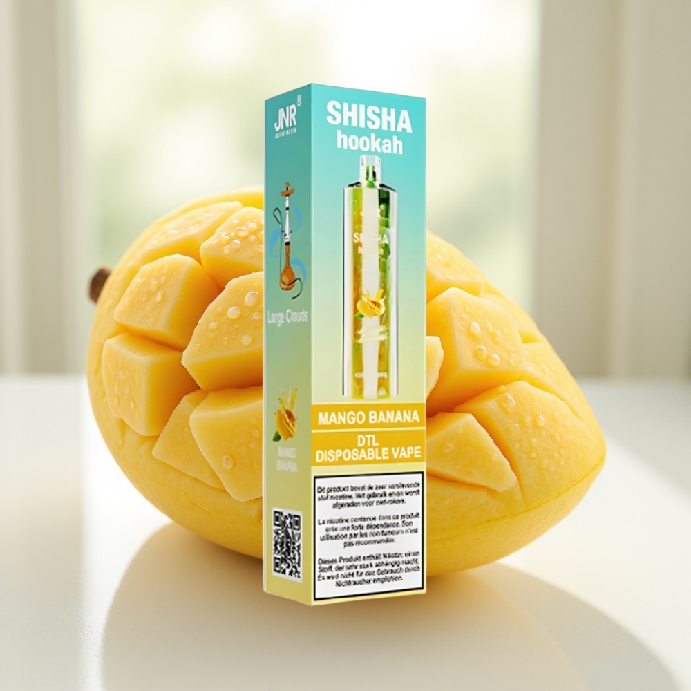 JNR Shisha Hookah Mango Banana 12000 Puffs 24ml Tipo-C