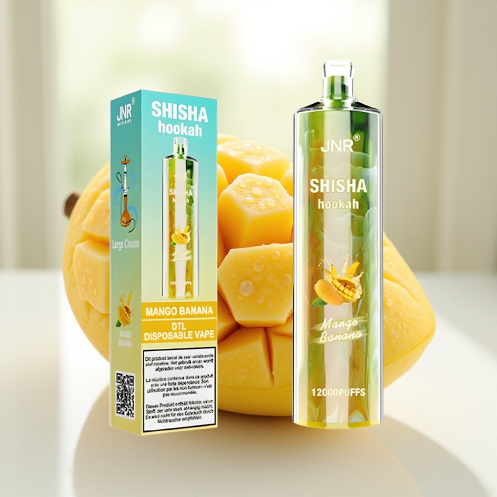JNR Shisha Hookah Mango Banana 12000 Puffs 24ml Tipo-C