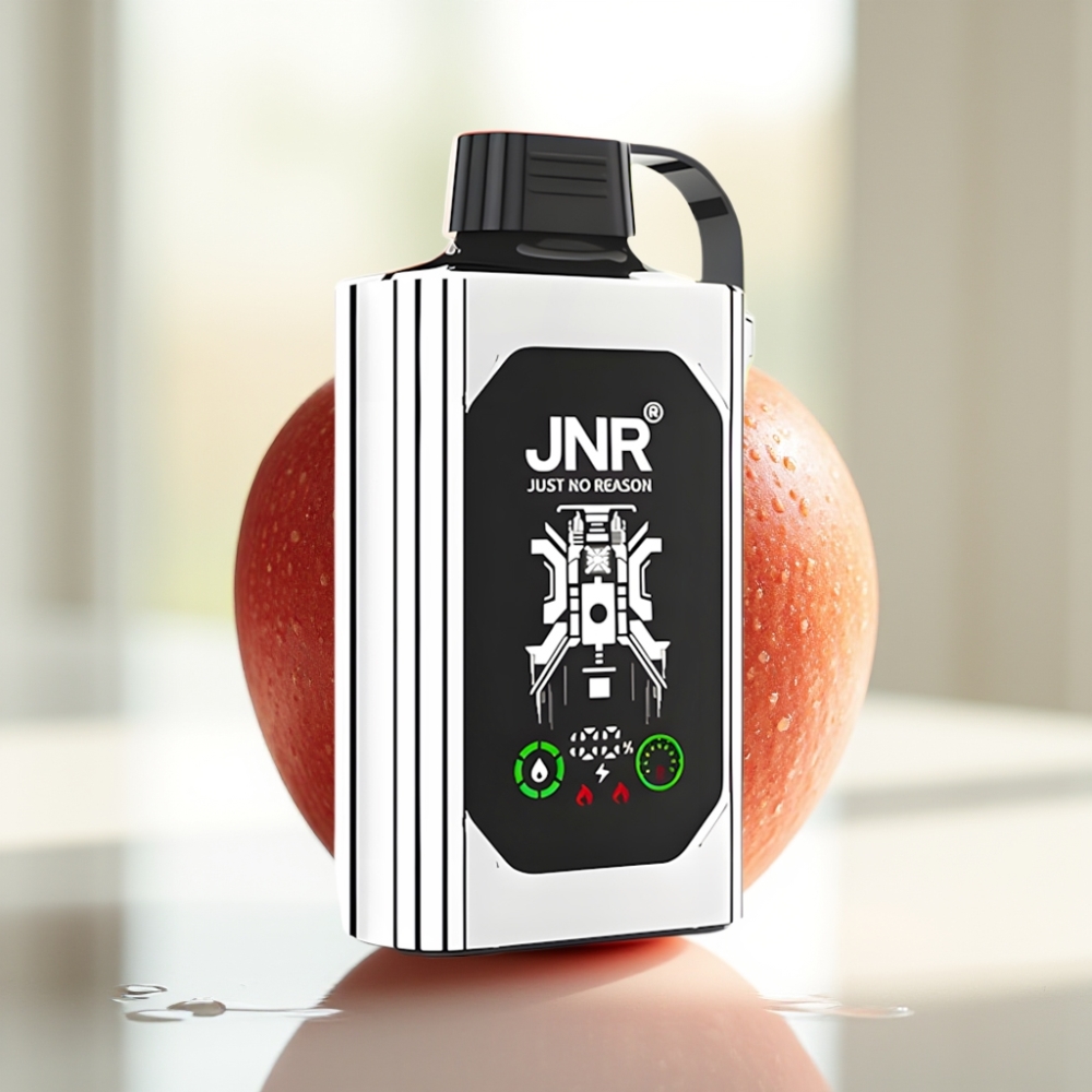 JNR Shisha Hookah Box 20500 Puffs Disposable Vape Manzana Doble con HD Display y Dual Mesh Coil