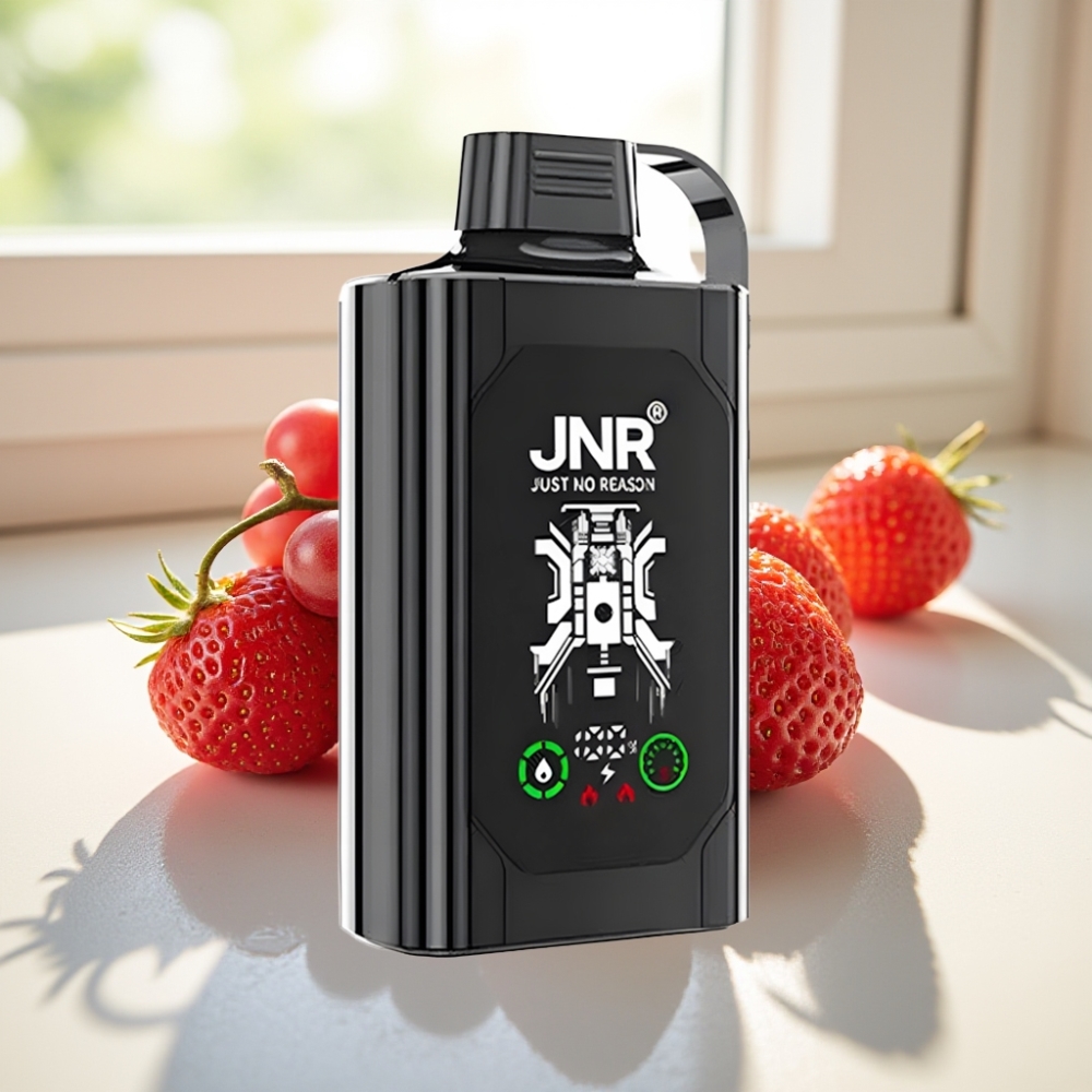 JNR Shisha Hookah Box 20500 Puffs Fresa Uva HD Display Dual Mesh Coil