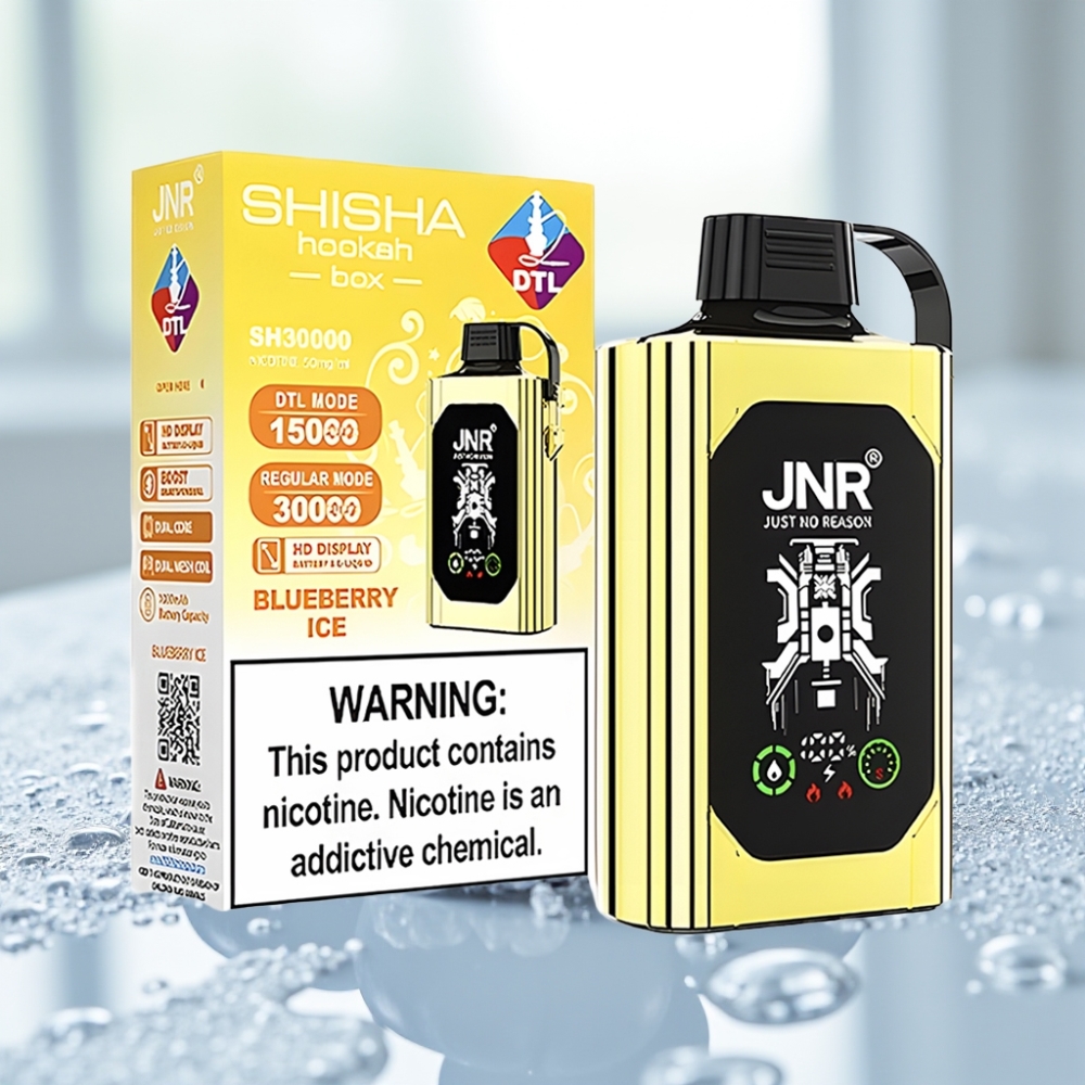 JNR Shisha Hookah Box 20500 Puffs HD Display 25ml Blueberry Ice