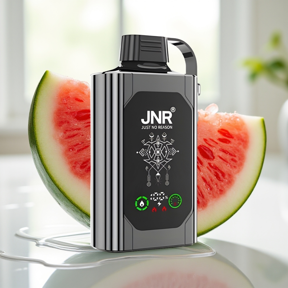 JNR Shisha Hookah Box 20500 Puffs con Pantalla HD y Sabor Sandía Helada