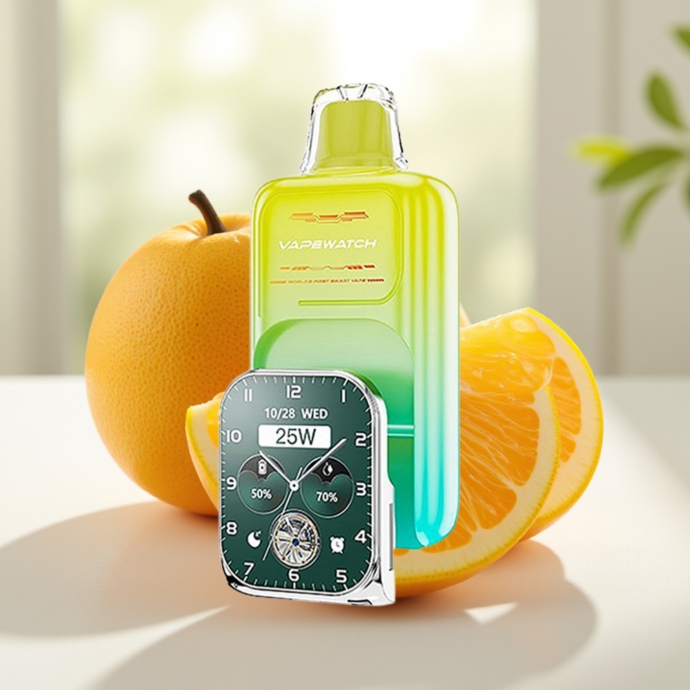 JNR VapeWatch 30000 Puffs Disposable Vape Naranja Mango 19mL 5% Dual Mesh Coil