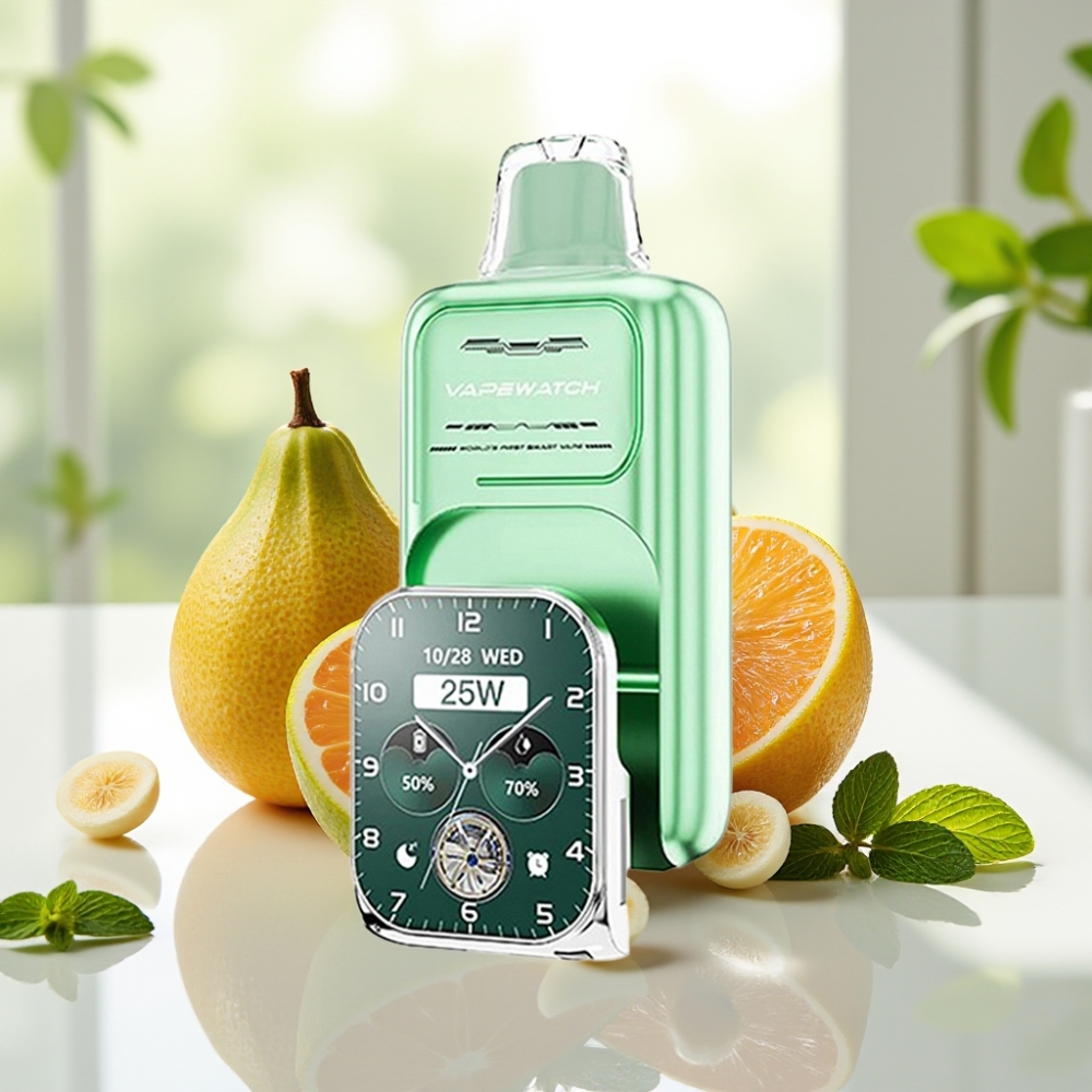 JNR VapeWatch 30000 Puffs Vape Desechable Miami Menta con 19mL y Carga Rápida Type-C