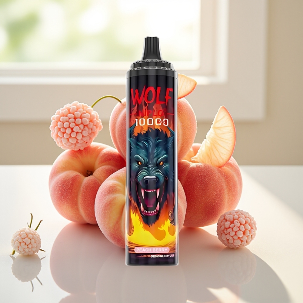 JNR Wolf Niplo 10000 Puffs Durazno Baya 20ml Tipo-C