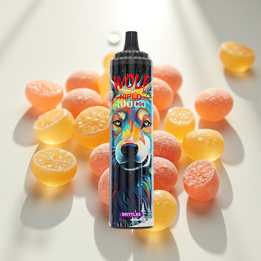 JNR Wolf Niplo 10000 Puffs Skittles 20ml Tipo-C vape por mayor Uruguay