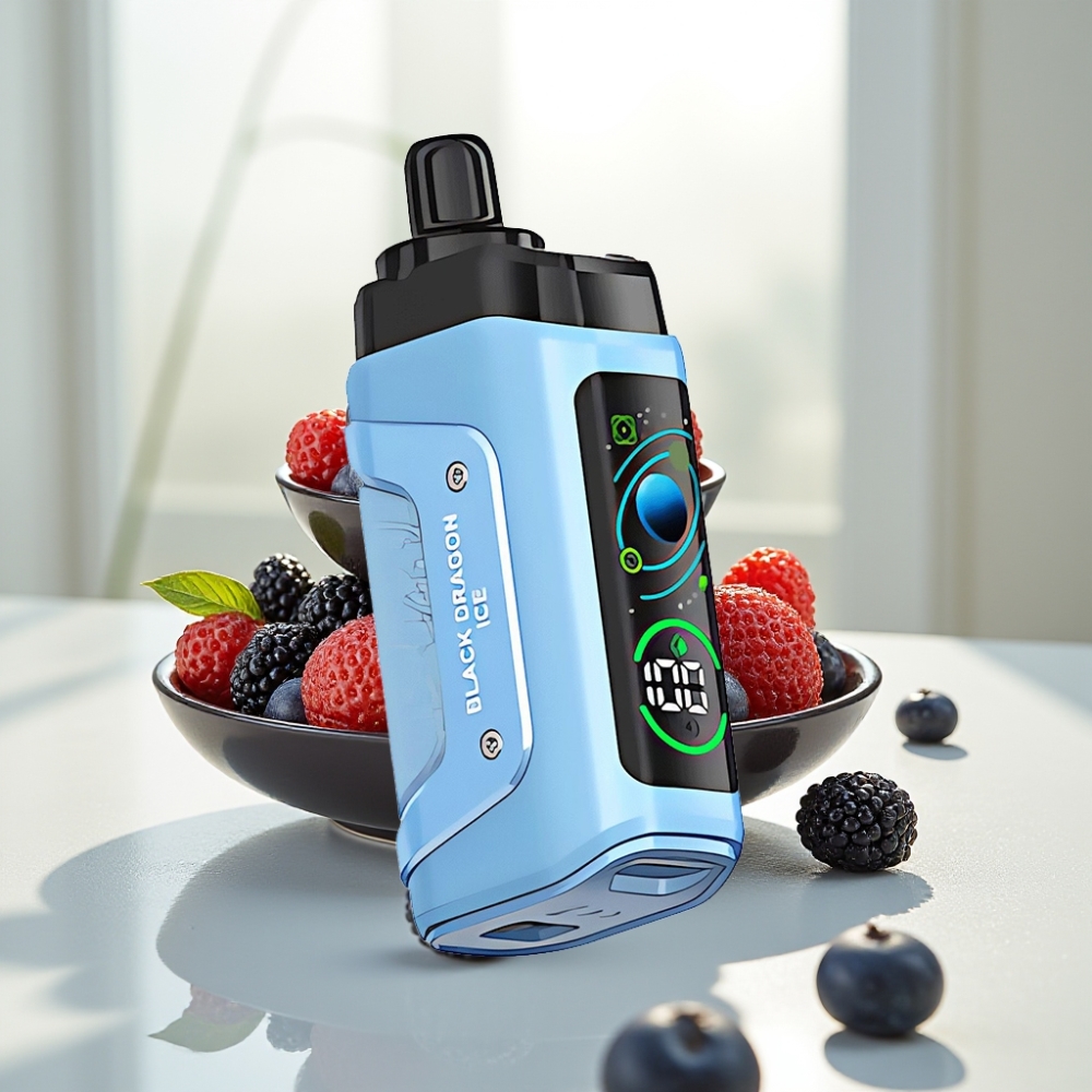 Razz Bar 45000 Puffs Disposable Vape Dragón Negro Hielo con Batería 650 mAh y Tipo-C