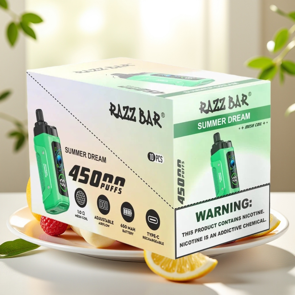 Razz Bar 45000 Puffs Disposable Vape Sueño de Verano Tipo-C Recargable 650mAh