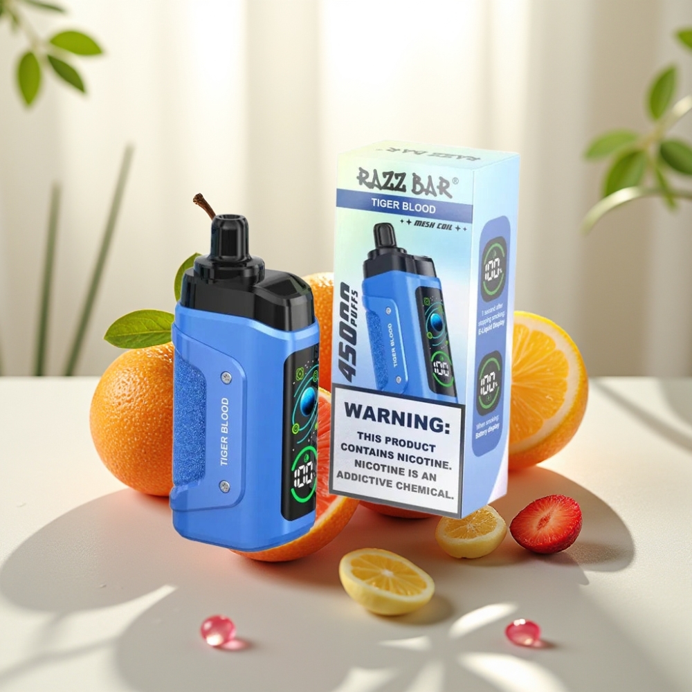Razz Bar Disposable Vape Sangre de Tigre 45000 Puffs Tipo-C Recargable