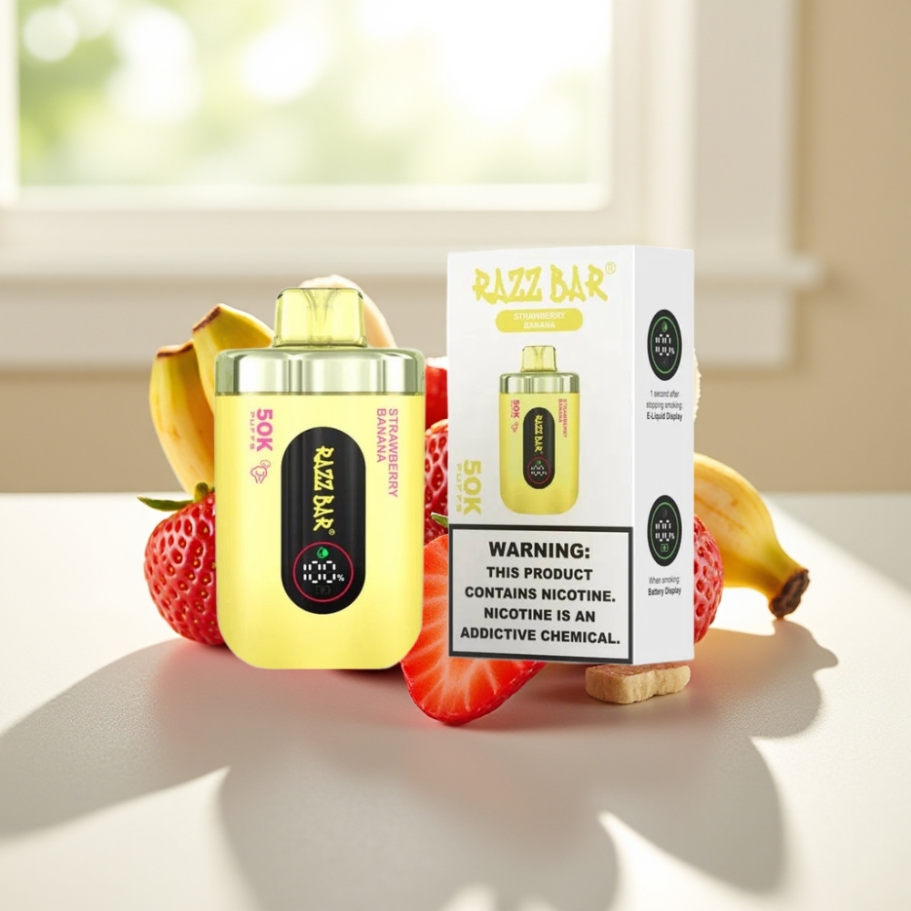 Razz Bar 50K Puffs Disposable Vape Fresa Banana 50000 Puffs 650 Mah